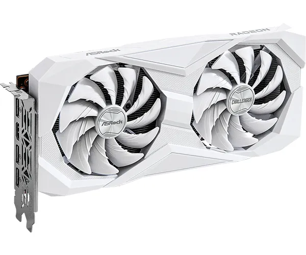 ASRock Challenger Radeon RX 6600 8GB - Grafikkort - Radeon RX 6600 - 8 GB GDDR6 - PCIe 4.0 - HDMI, 3 x DisplayPort - hvid
