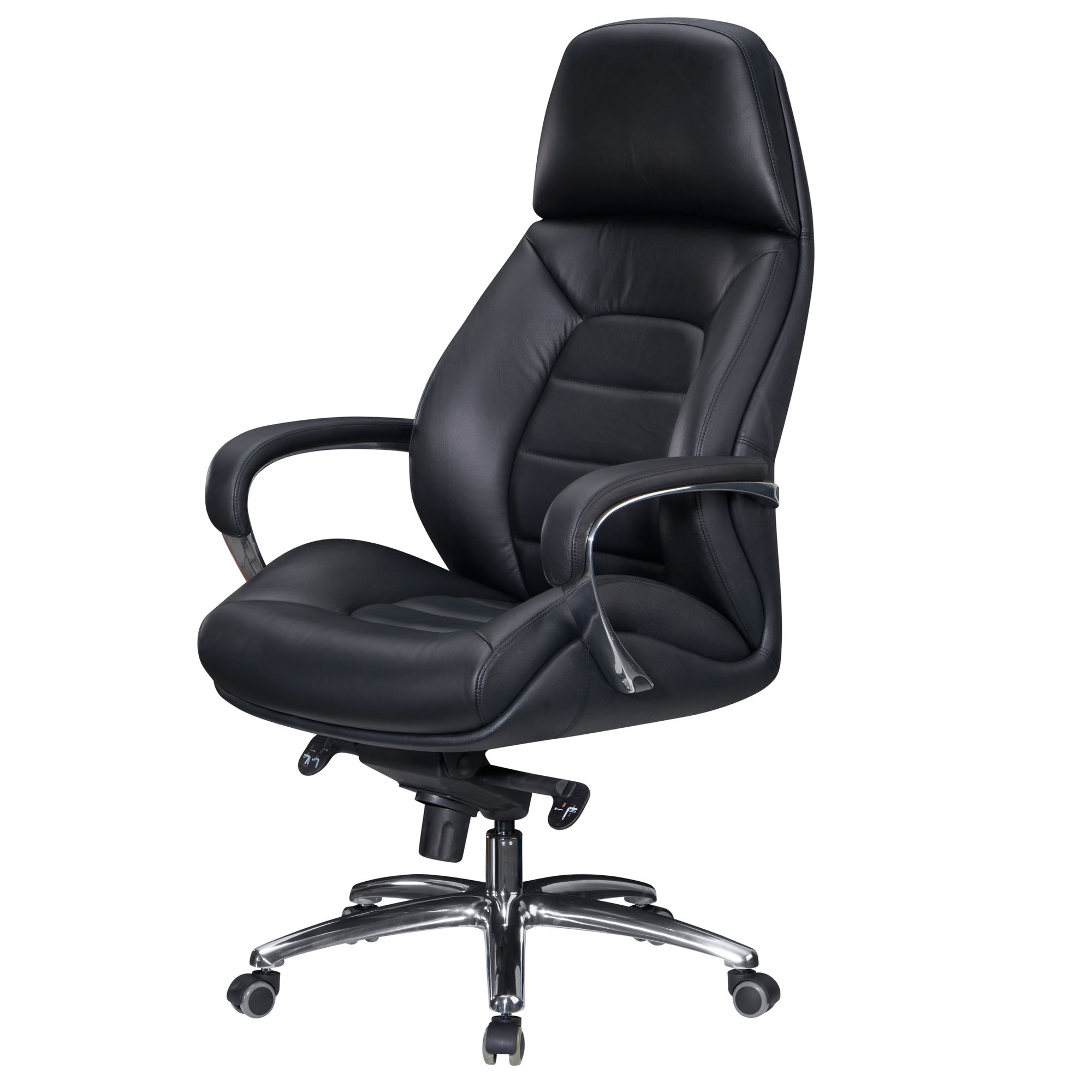 KADIMA DESIGN Chefsessel MIRON aus Leder, Multiblockwippmechanik, bis 120 kg, in 3 Farben verfügbar