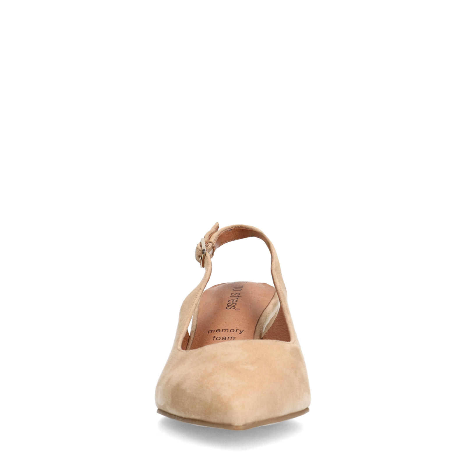 Beige suède slingbacks
