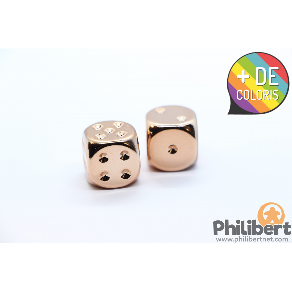 Set de 2 Dés 6 Faces Chessex : Métallisés