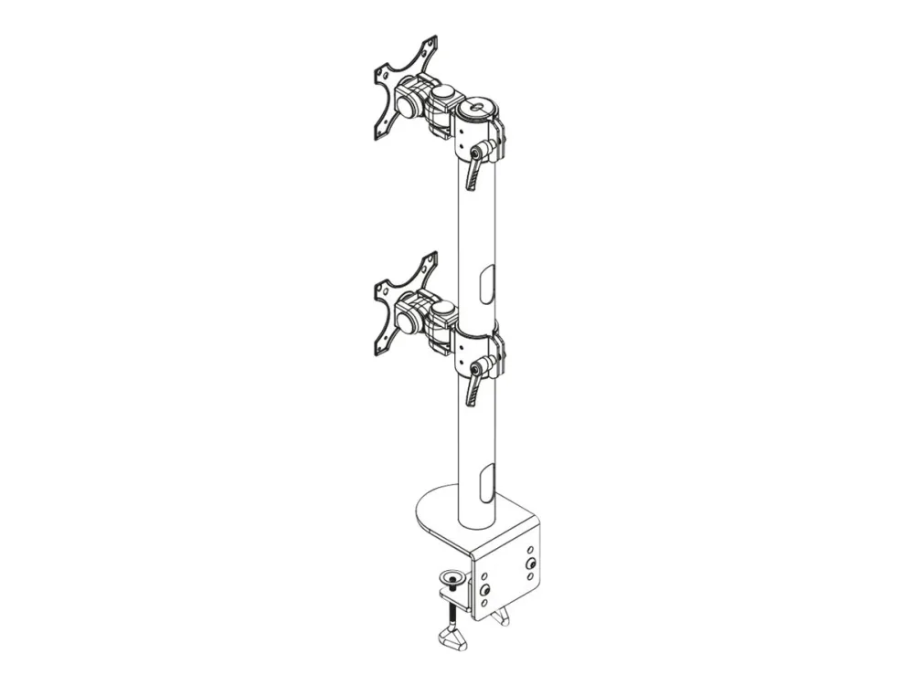 Neomounts FPMA-D960DVPLUS - Monteringssæt - for 2 LCD displays - stål - sort - skærmstørrelse: 17