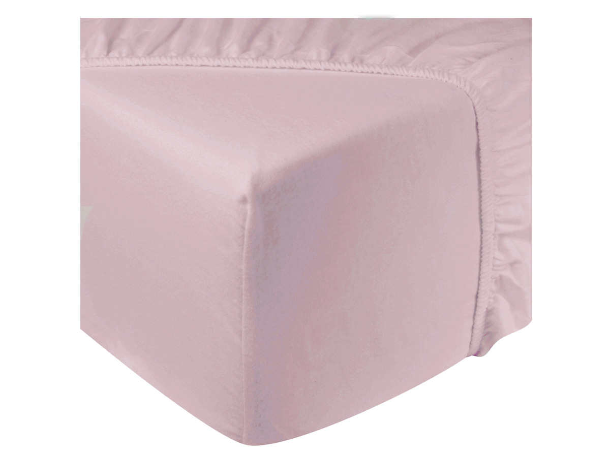 DoubleDry Flanel 90x200 cm hoeslaken - lichtroze