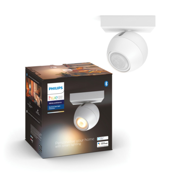 Philips Hue Buckram opbouwspot 1x5W wit excl. switch en bluetooth