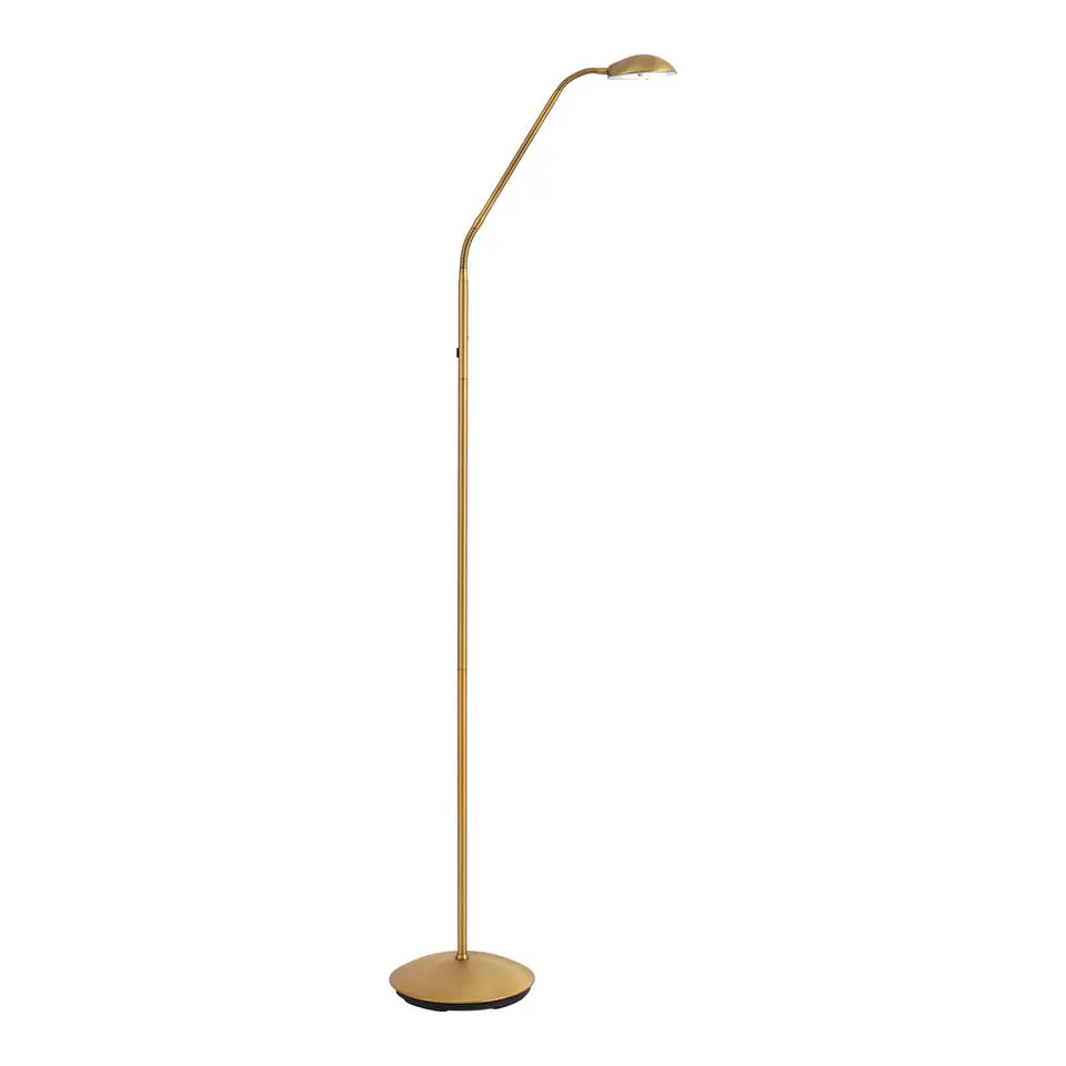 Qazqa vloerlampen waldorf bruin geïntegreerde led