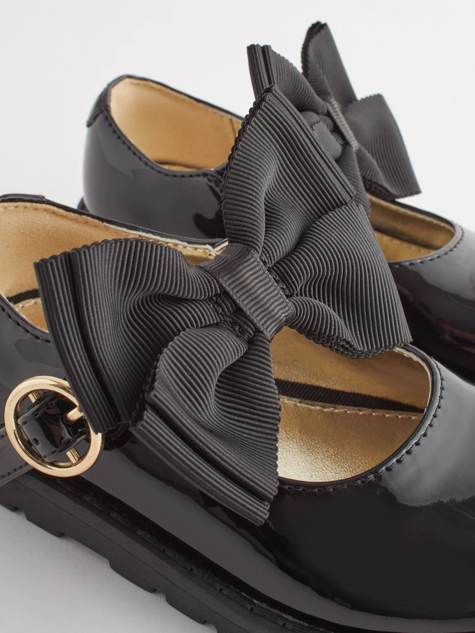 Zwart - Chunky Bow Mary Jane Shoes