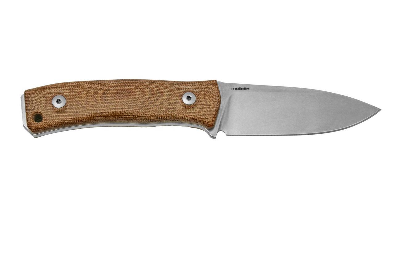 LionSteel M4 Natural Micarta MagnaCut M4-MC-CVN, Knivesandtools Exclusive, vaststaand mes