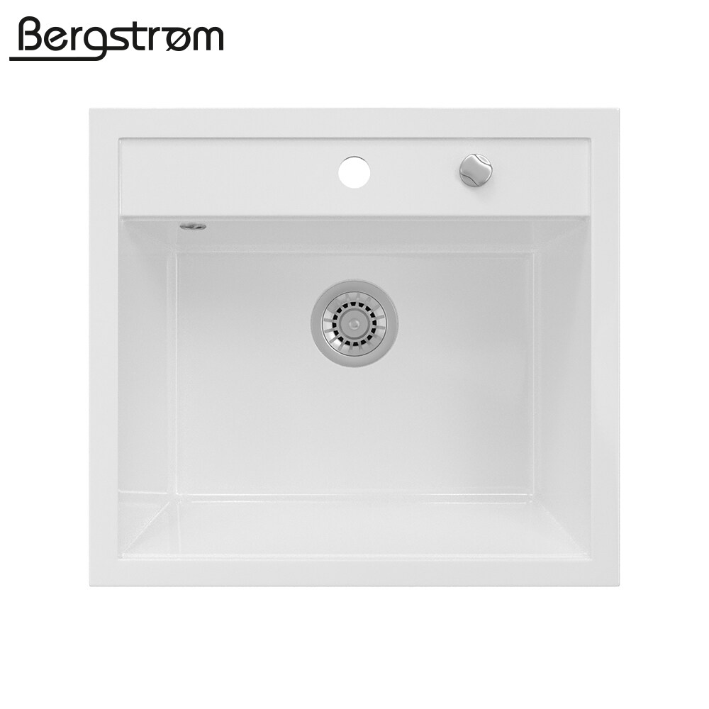 BERGSTRÖM Keramik Spüle VALENCIA Beschichtet Küche Einbauspüle Spülbecken Weiß
