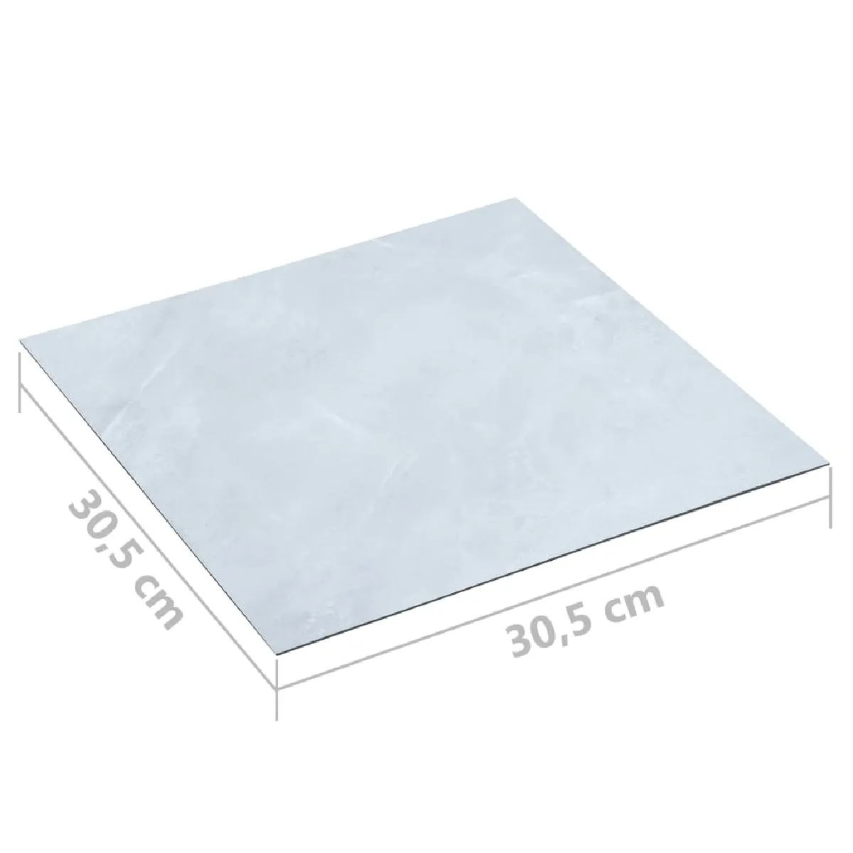 VidaXL Dalles de Plancher - 5,11 m² PVC Blanc