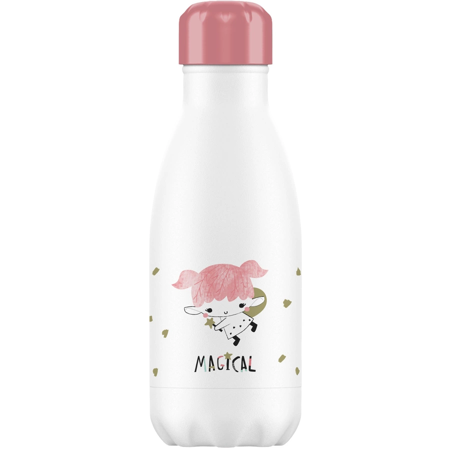 miniland Isolierflasche kid bottle fairy - 270ml, weißrosa