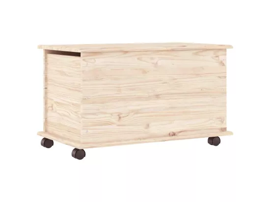 Coffre de rangement à roulettes ALTA 73x39,5x43 cm bois de pin