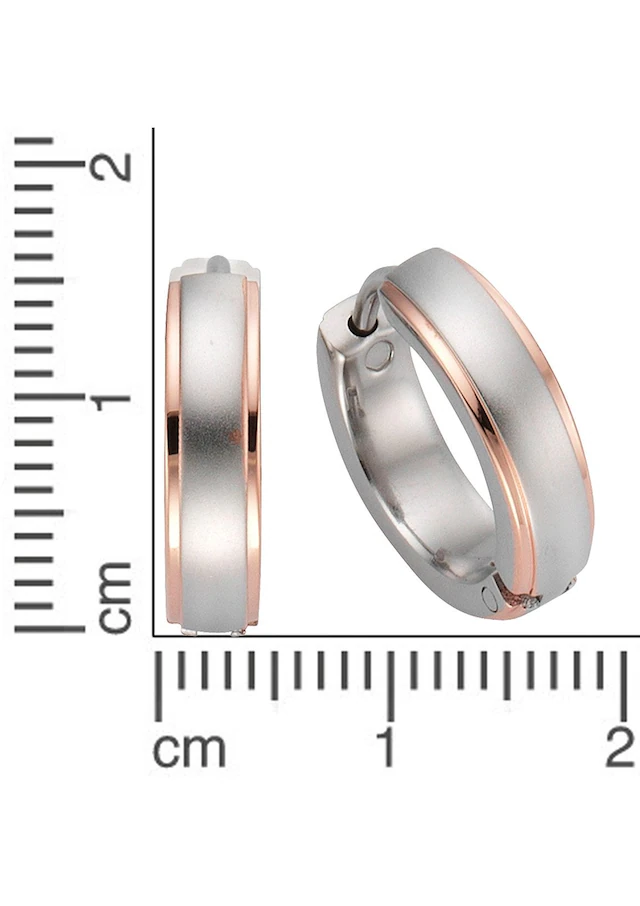 Firetti Paar Creolen »Schmuck Geschenk Basic in Bicolor-Optik, Ø ca. 15,0 mm«