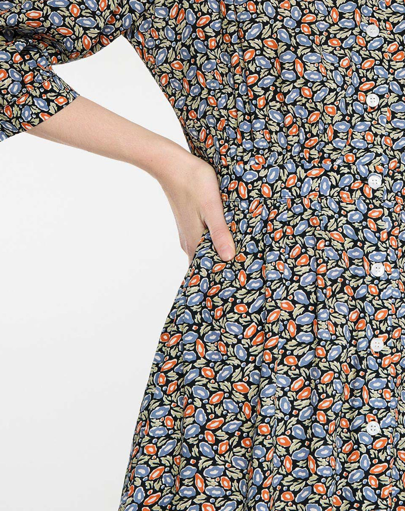 Jodhpur Robe Betty imprimée fleurs noire