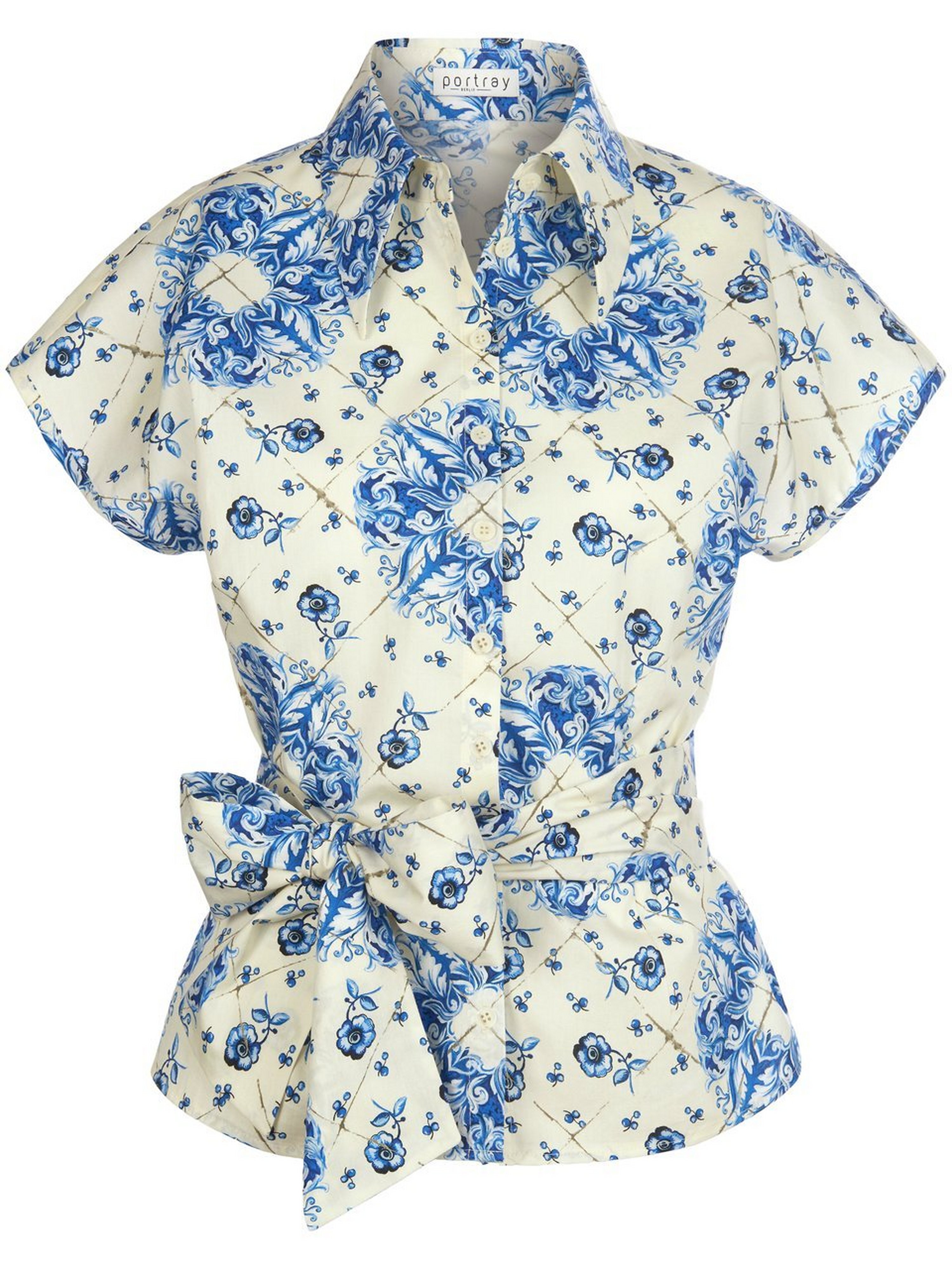 Bluse mit überschnittener Schulter