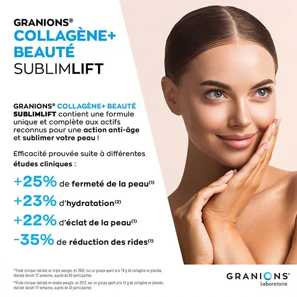 Granions SublimLift Colágeno Marinho, Ácido Hialurônico - Sabor Limão 315g