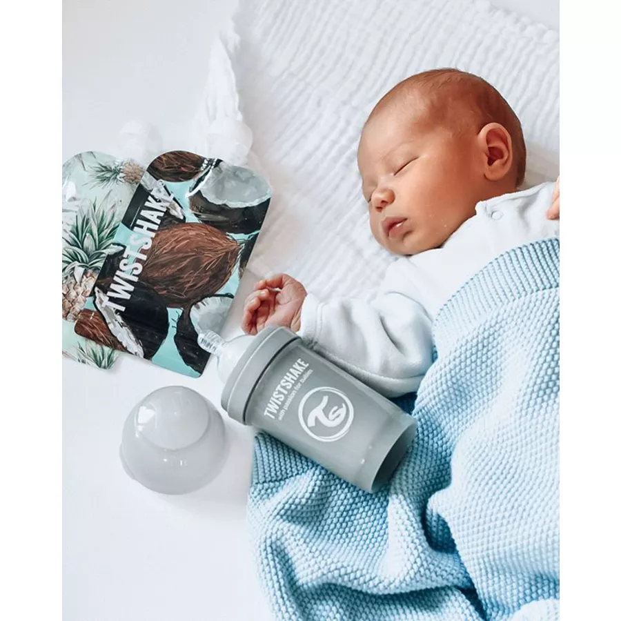 TWISTSHAKE Babyflasche Anti-Kolik 260 ml pastel grau
