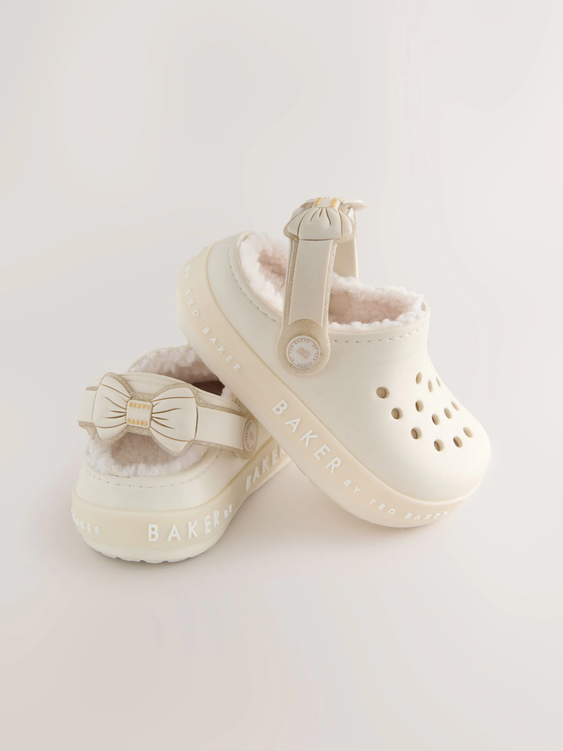 Gebroken wit - Baker by Ted Baker Girls Borg Lined Clog Slippers