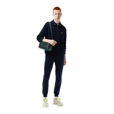 Sweatshirt zippé homme interlock col montant LACOSTE