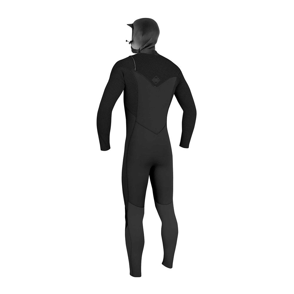 O'Neill HYPERFREAK CHEST ZIP W/HOOD - Combinaison intégrale 4/3+mm Homme black/black