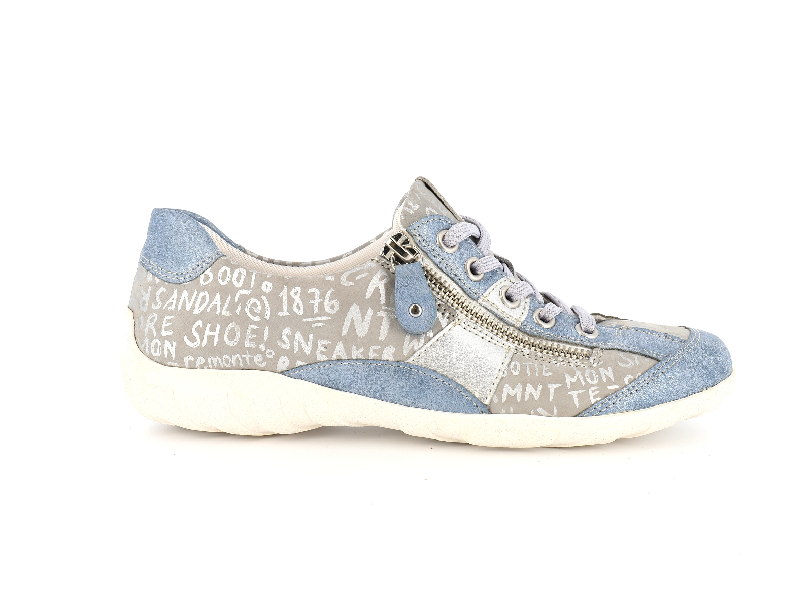 Remonte-R3403 Cuir Gris Bleu