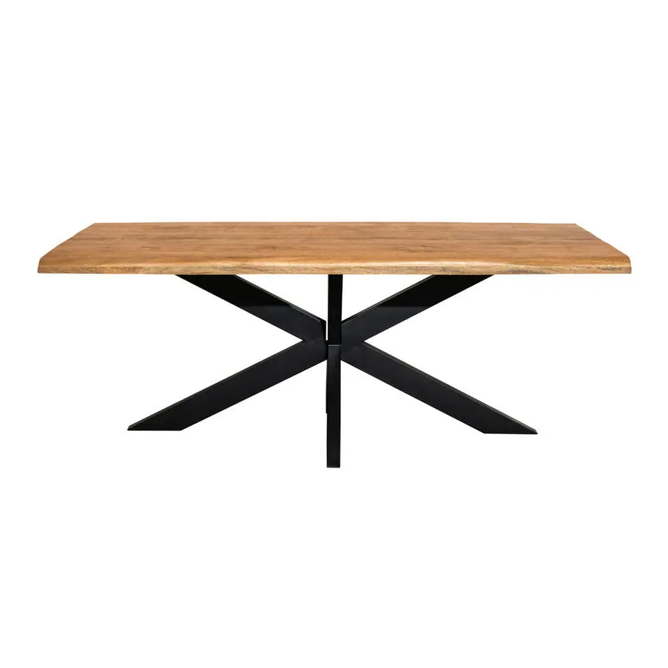 Eettafel Rechthoek Naturel Hout - 240x100x76cm - Denver