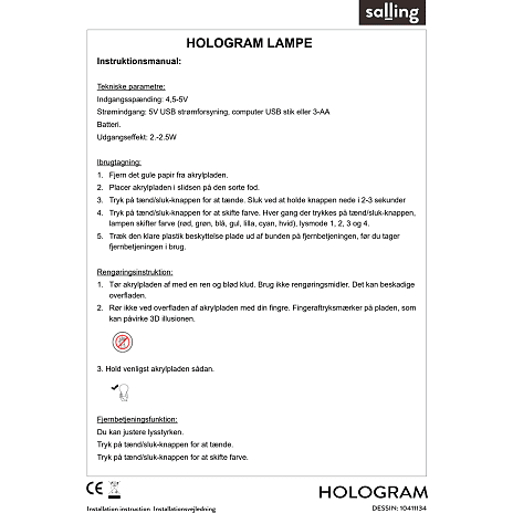 Hologramlampe - grøn