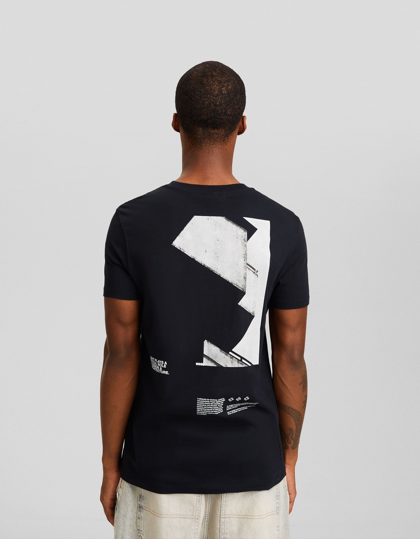 Camiseta de manga curta com estampa