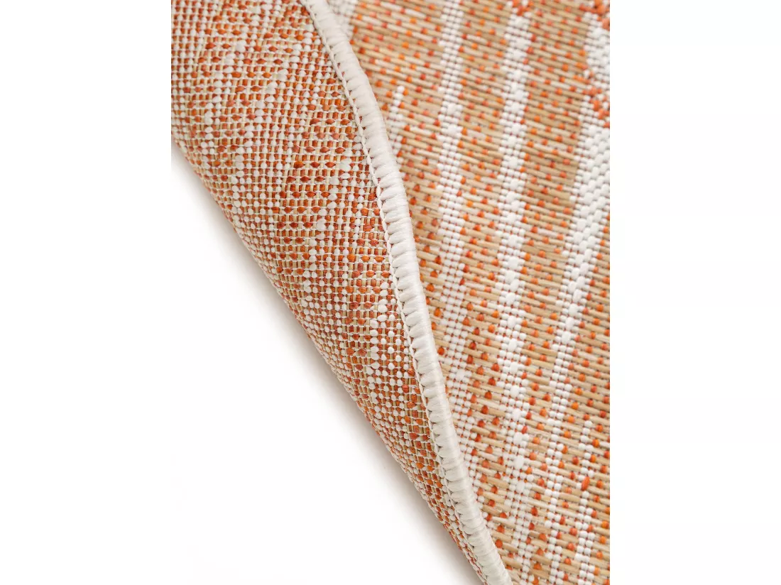 Tapis d'extérieur & intérieur rond Cleo Orange ø 150 cm rond