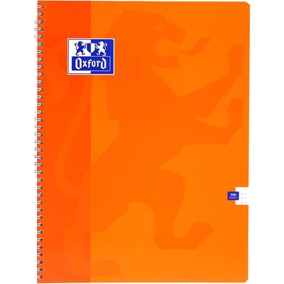 Oxford - Cahier à spirale polypro 24 x 32 cm - 180 pages - petits carreaux (5x5 mm) - disponible dans différentes couleurs