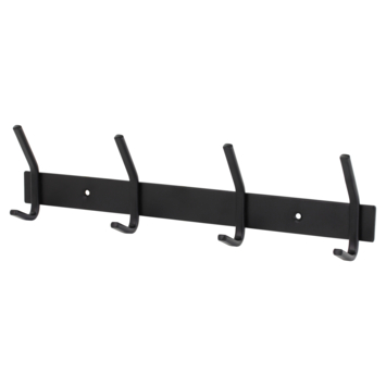 OK kapstok 4 haken Yana zwart 330 mm