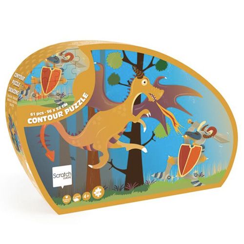 Scratch europe vloerpuzzel draak - 61st