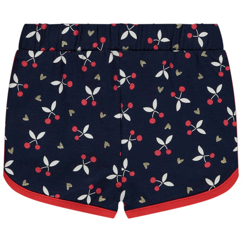 Short de sport imprimé fantaisie pour bébé fille - Bleu marine