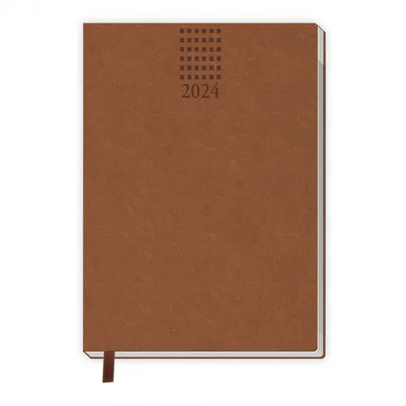 Trötsch Taschenkalender Soft Touch Braun, A7, 2024