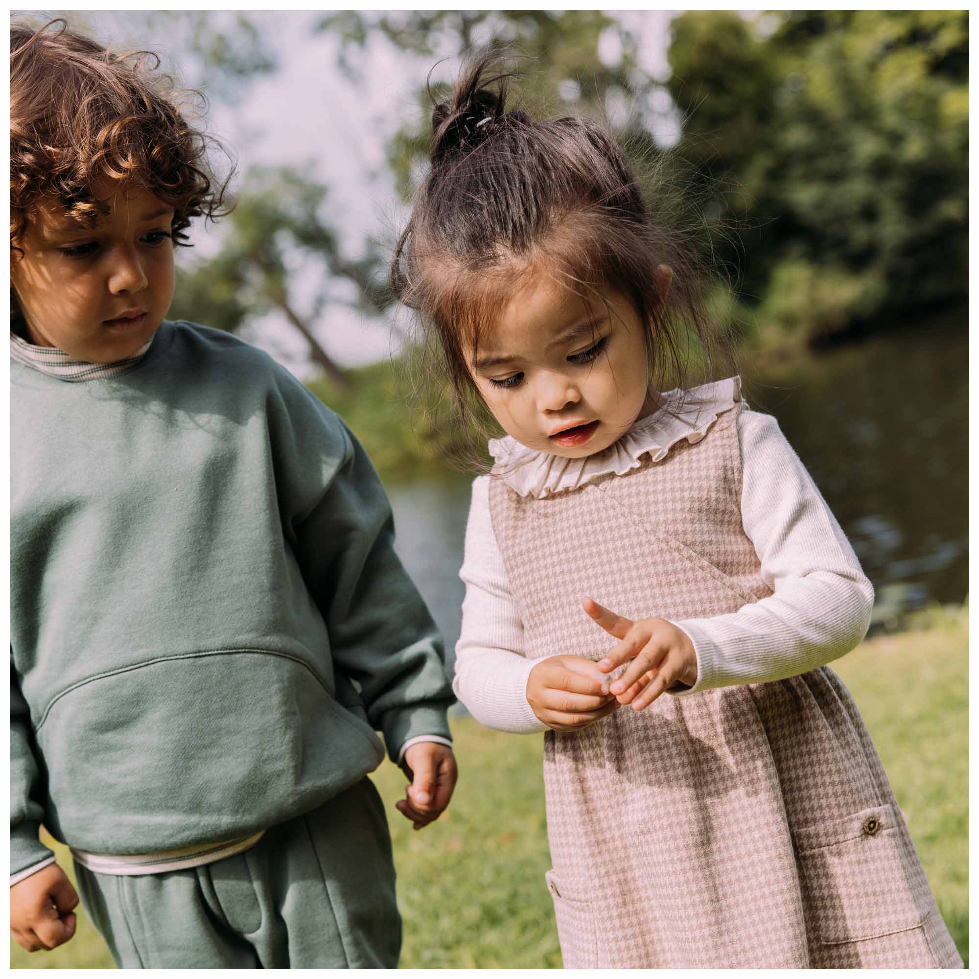 Sweet Petit peuter sweater Cas lange mouwen effen groen