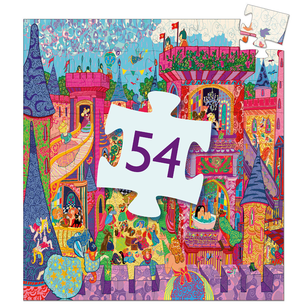 Puzzle Silhouette - 54 Pièces - Château Féérique
