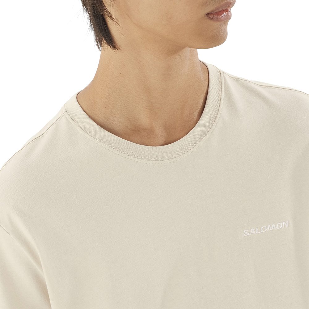 Salomon Logo Regular T-Shirt Herren rainy day