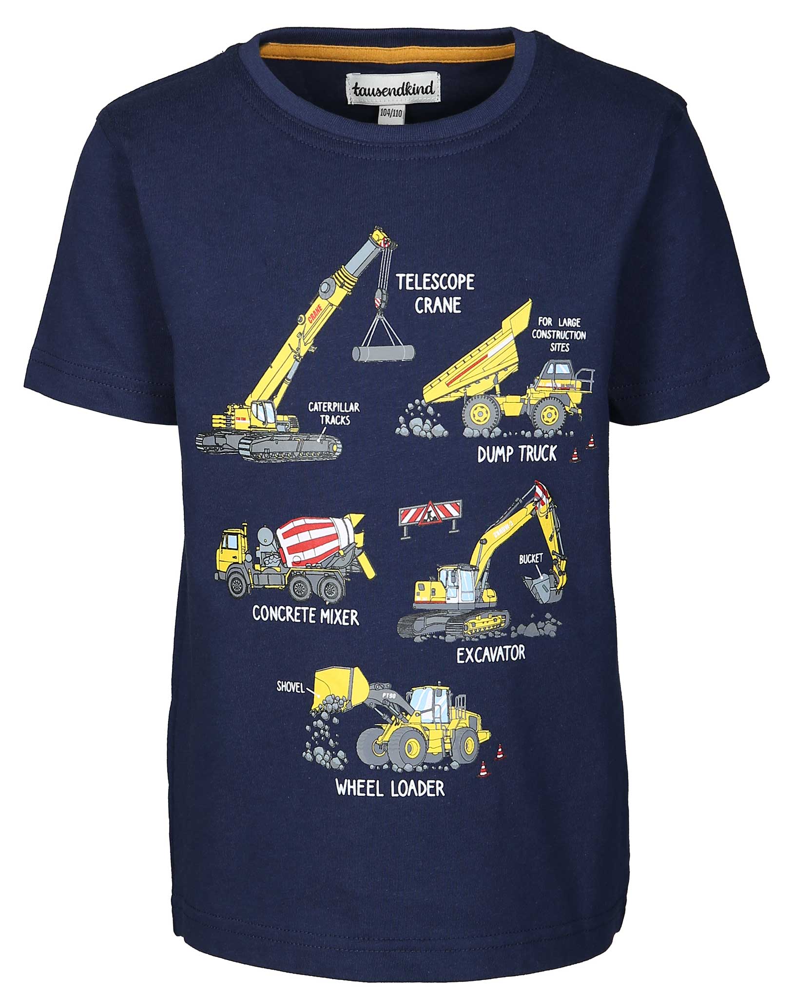 T-Shirt BAUSTELLENFAHRZEUGE in dunkelblau