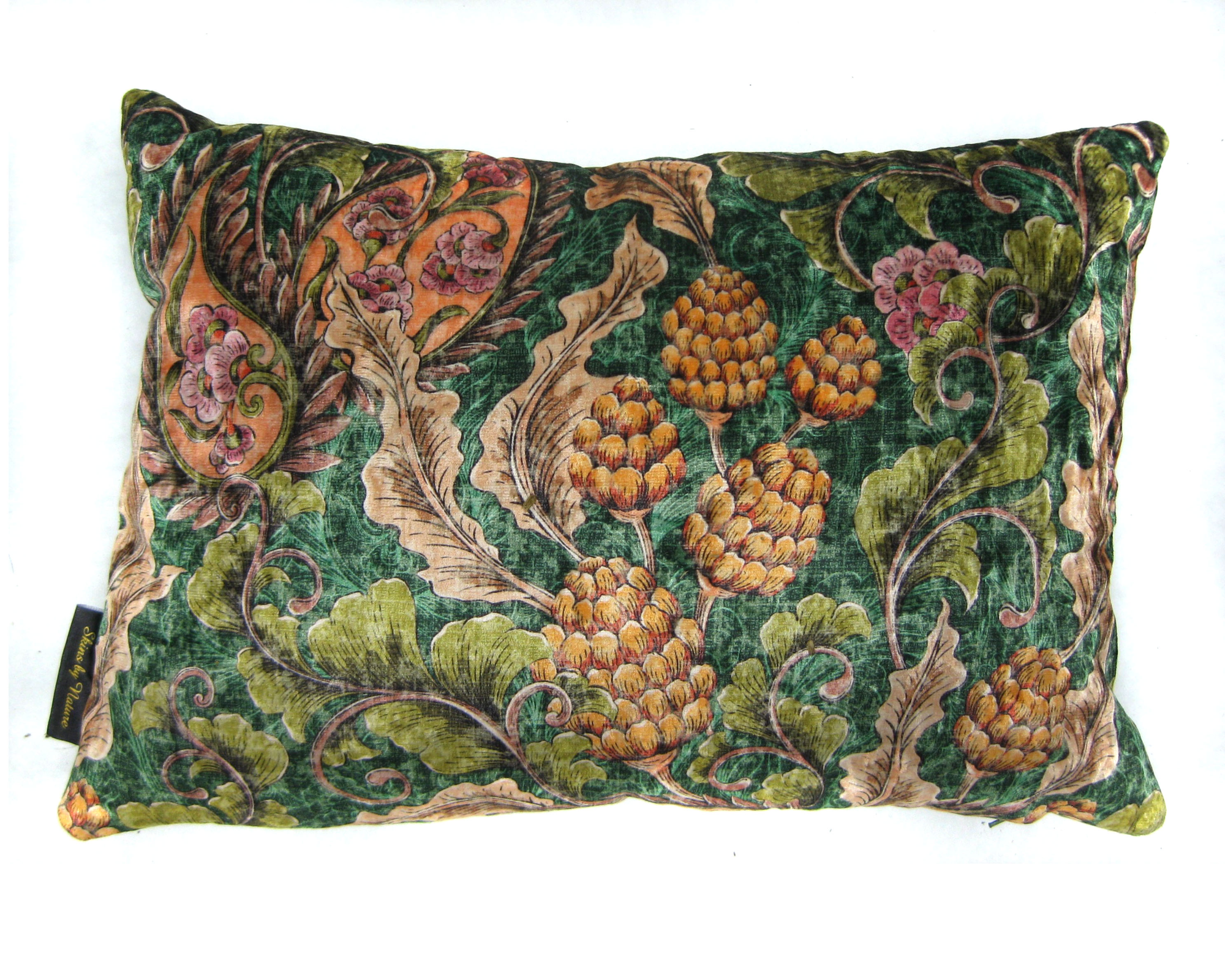 Kussen velvet Floral vintage Kussen velvet Floral groen 50 x 35