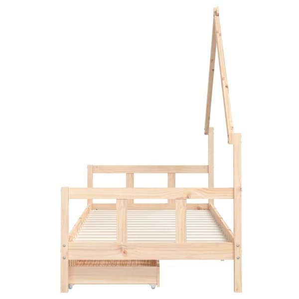 vidaXL Barnesengeramme med skuffer 90x190 cm heltre furu