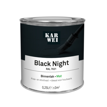 KARWEI binnenlak mat RAL 7021 black night 250 ml
