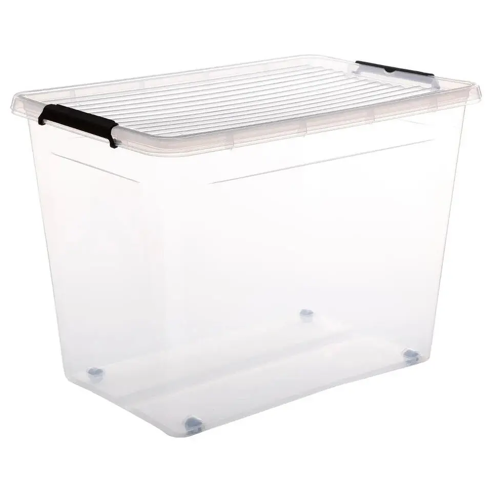 5Five Opbergkist met deksel - Clip Box - 80L - 58x39x43 cm