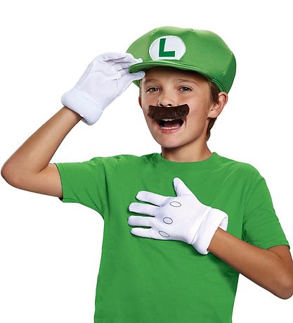 Disguise Udklædning - Luigi Hat m. Oversk?g & Handsker