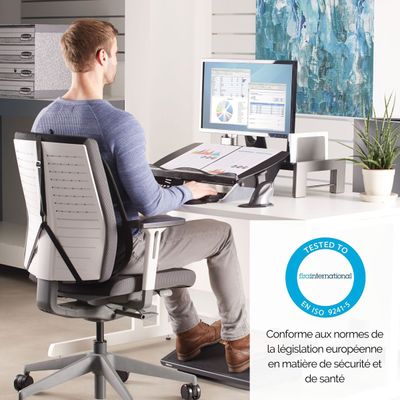 Fellowes Easy Glide - Porte-documents incliné format A3 - système de glissière facilitant l'écriture - possède un rangement et des passes câbles