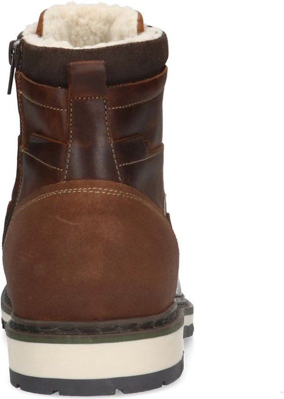 Manfield - Heren - Cognac leren veterboots