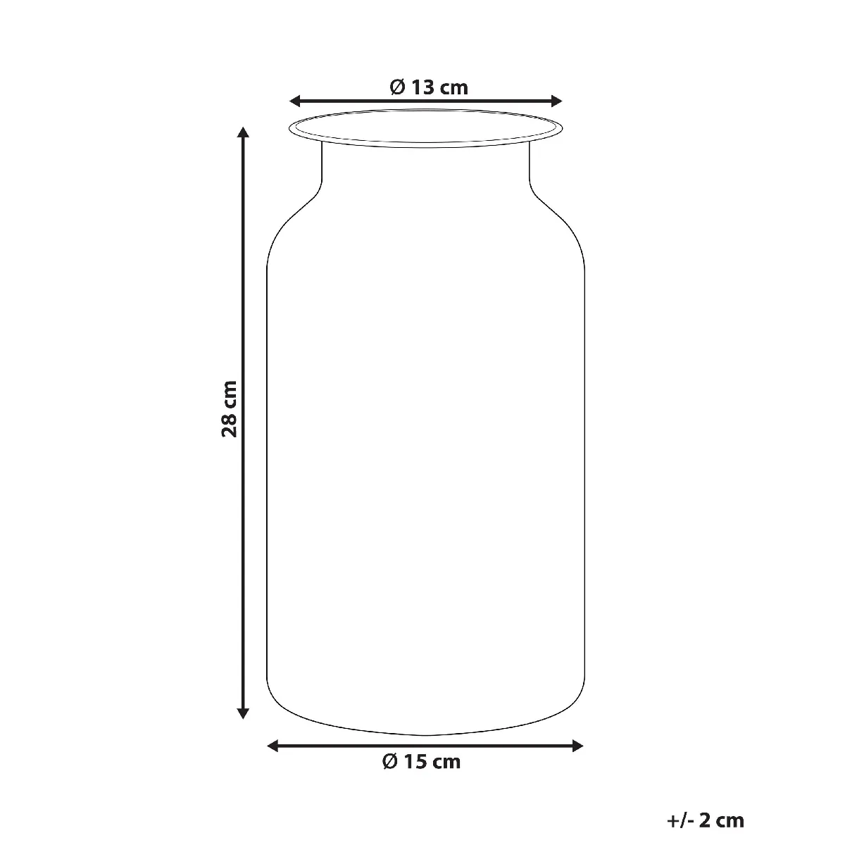 Beliani Vase BHATURE Verre Multicolore