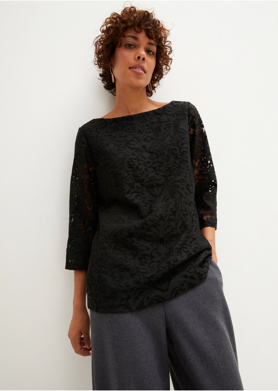 T-shirt à dentelle