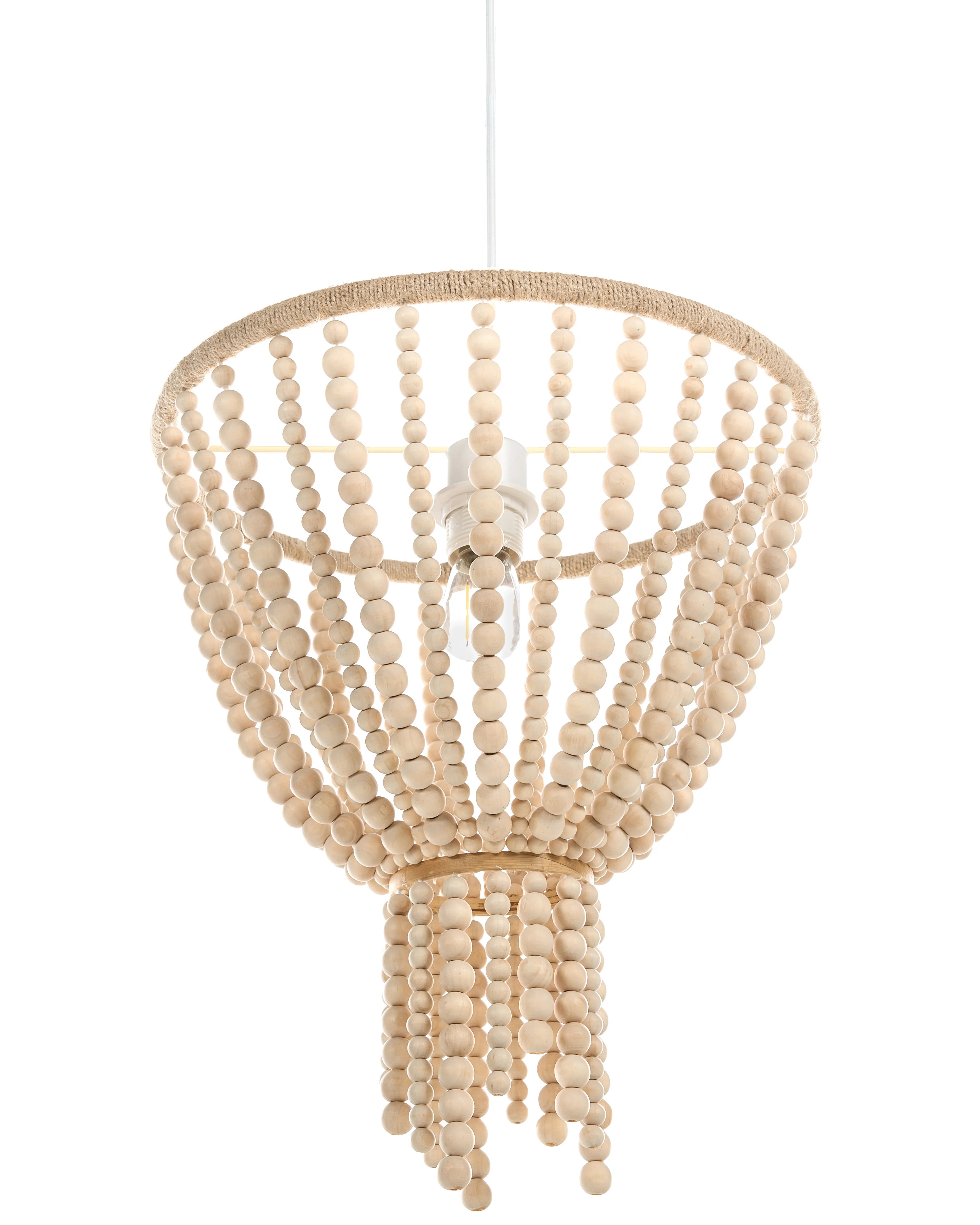Kroonluchter PUSWELI Hout Lichtbruin