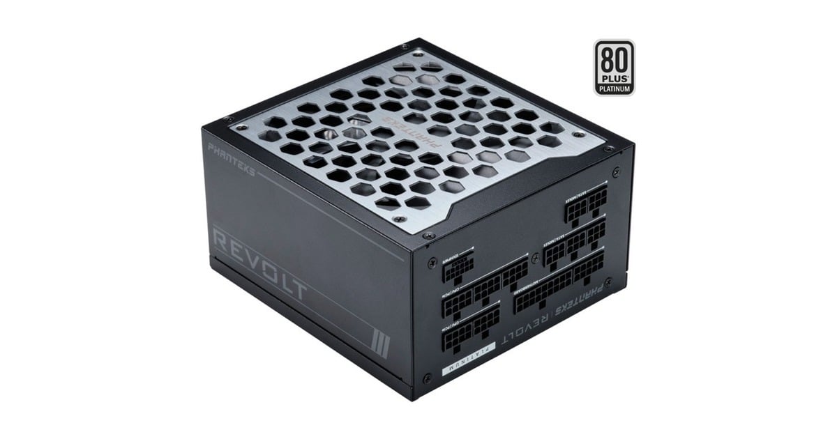 PhanteksRevolt modulaire 1200 watt voeding   (Zwart, Zonder kabels)