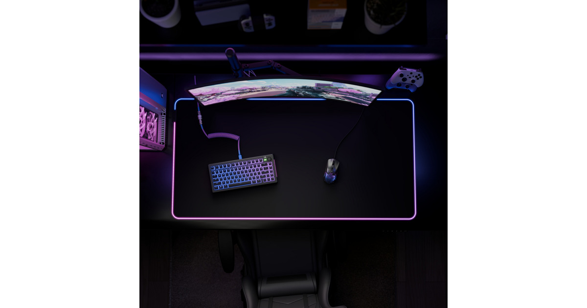 GloriousGMP 2 GLED - 3XL gaming muismat  (Zwart, RGB)