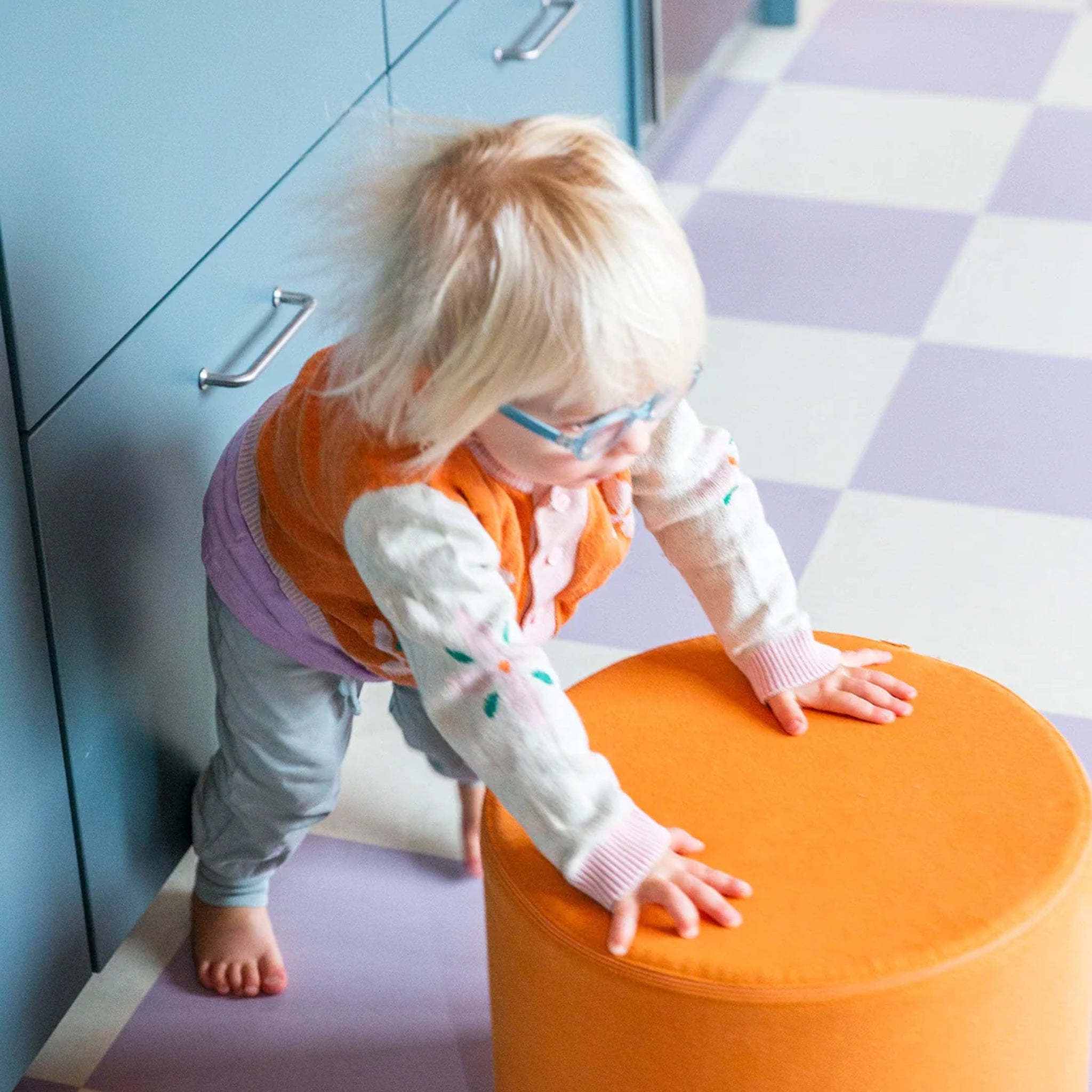 Softbaustein Pouf DEMMI Tangerine