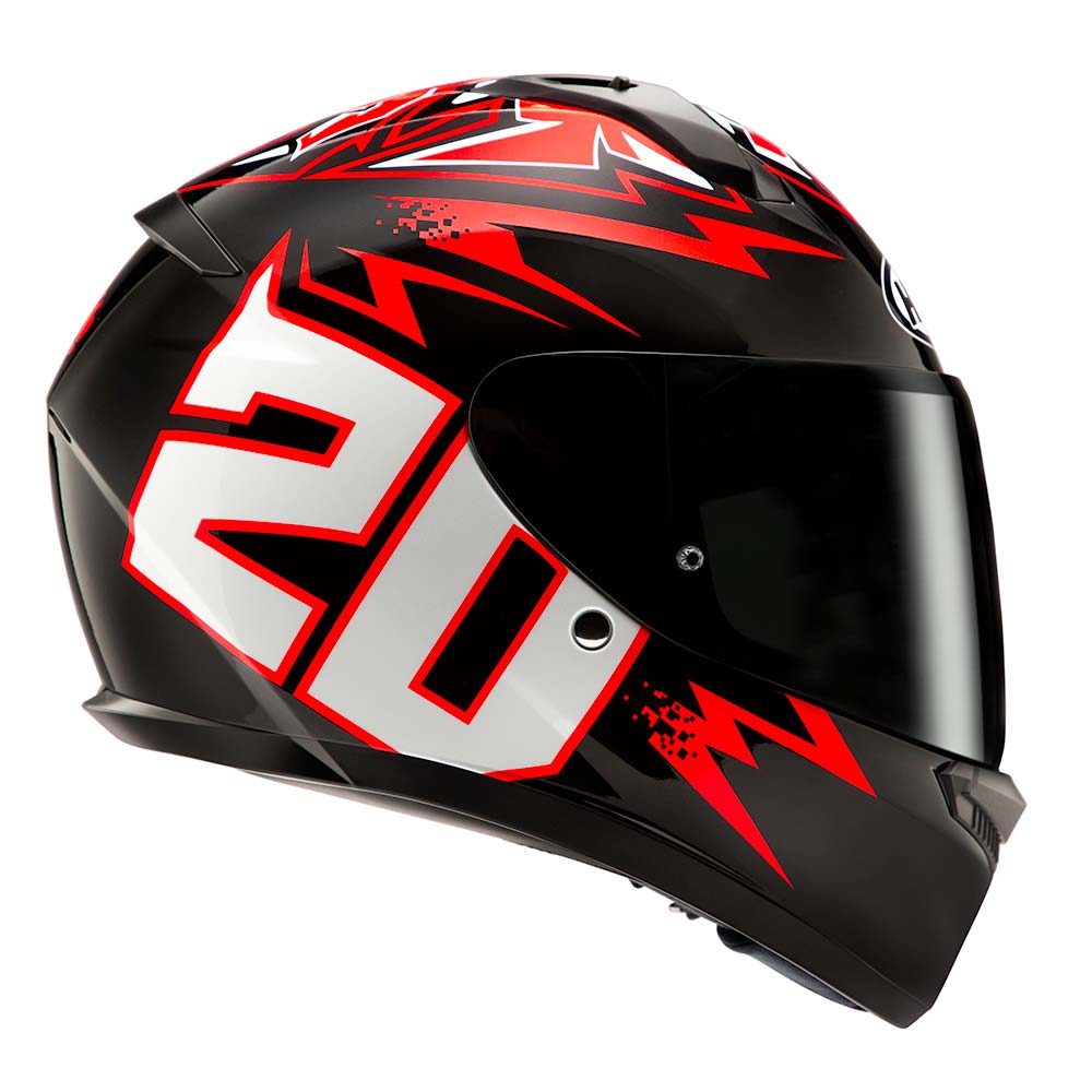 HJC - Casque C10 Diablo Mask MC1 / Noir / Rouge / Blanc